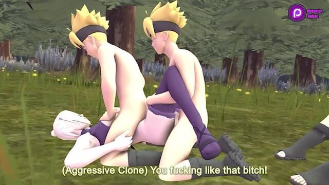 Boruto: Naruto Next Generations. Naruto. Naruto (series). Ino Yamanaka. Uzumaki Boruto. (artist: mcjuniorgohan). 3D.